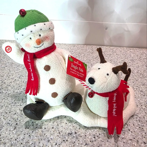 Hallmark Accents 204 Hallmark Jingle Pals Snowman Dog Animated